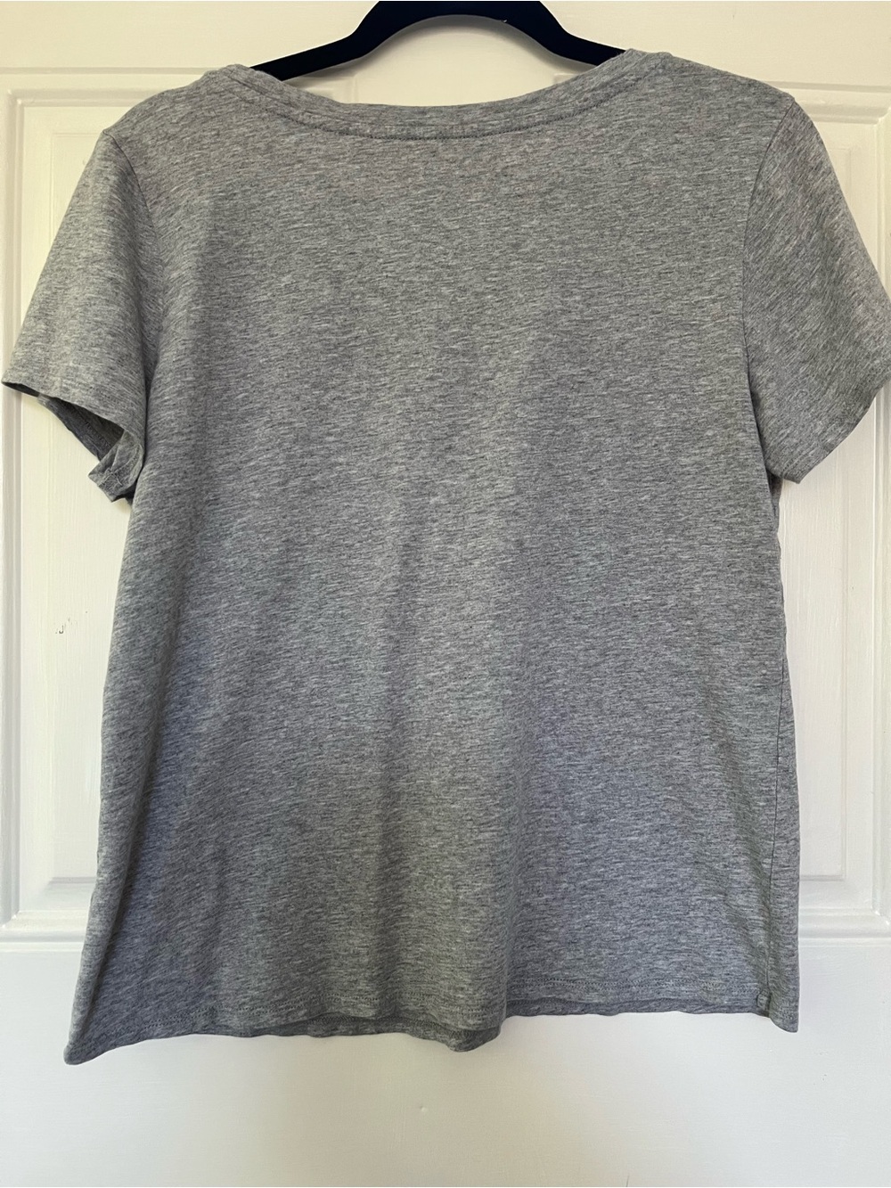 Quince Heather Grey Scoop Neck Short Sleeve Tee Large Classic Minimalist - Picture 5 of 5
